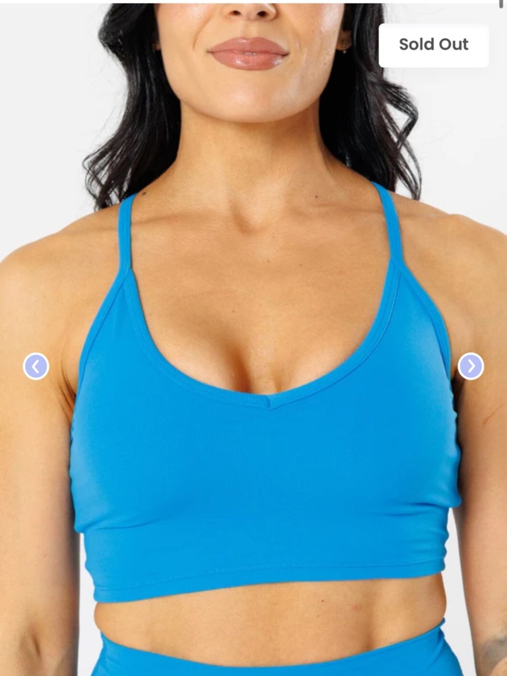 PARAGON Blue Racerback Cropped Tank